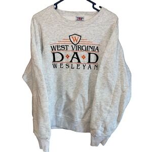 Vintage West Virginia Wesleyan Dad Top Threads crewneck sweatshirt (XL)